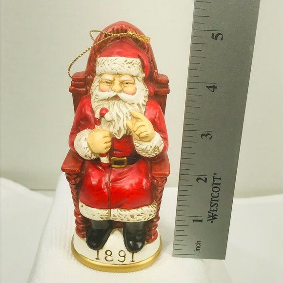 Vintage Christmas Reproductions Memories Of Santa Ornament 1891 Preowned In Box - Picture 7 of 7